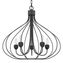 Delores 5 Light 25" Wide Taper Candle Pendant