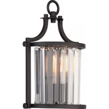 Lucid Single Light 12-3/4" Tall Wall Sconce with Crystal Accents