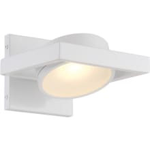 Wing Single Light 5" Tall Integrated LED Wall Sconce with Frosted Glass Shade