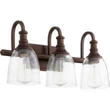 Armada 3 Light 20-1/4" Wide Bathroom Vanity Light with Clear Seeded Shade