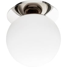 Krystal Single Light 6" Wide Semi-Flush Globe Ceiling Fixture