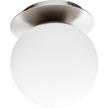 Krystal Single Light 6" Wide Semi-Flush Globe Ceiling Fixture