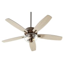 Phoenix 52" 5 Blade LED Indoor Ceiling Fan with Round Glass Shade
