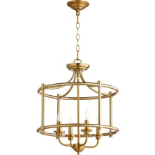 Magnificence 4 Light 18" Wide Taper Candle Chandelier / Semi-Flush Ceiling Fixture