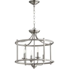 Magnificence 4 Light 18" Wide Taper Candle Chandelier / Semi-Flush Ceiling Fixture