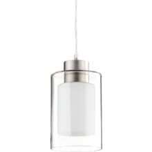 Reflect Single Light 5" Wide Mini Pendant with Glass Cylinder Shade