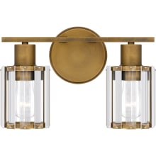 Gisele 2 Light 13" Wide Vanity Light with Crystal Shades