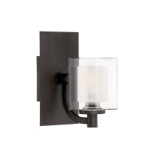 Vermillion Single Light 5" Wide LED Bathroom Sconce with Outer Clear Glass and Heavy Sand Blast Inner Glass