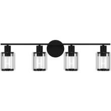 Gisele 4 Light 29" Wide Vanity Light with Crystal Shades