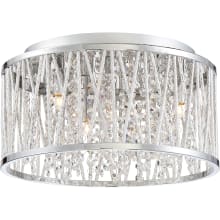 Curry 4 Light 14" Wide Flush Mount Ceiling Fixture with Clear Glass