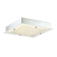 Curry Single Light 12" Wide LED Flush Mount Ceiling Fixture with Crystal Accents - ADA Compliant
