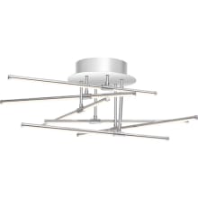 Curry 22-1/4" Wide Integrated LED Semi-Flush Ceiling Fixture with Acrylic Shades