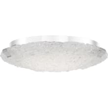 Curry 14-1/2" Wide Integrated LED Flush Mount Ceiling Fixture with Noodle Glass Panel Shade