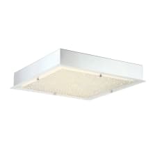 Curry Single Light 16" Wide LED Flush Mount Ceiling Fixture with Crystal Accents - ADA Compliant