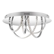 Curry 5 Light 17-3/4" Wide Integrated LED Flush Mount Ceiling Fixture with Crystal Accents