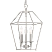 Antelope 3 Light 10" Wide Taper Candle Chandelier