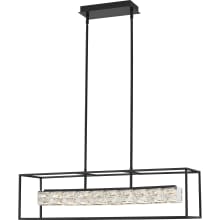 Kendall 36" Wide LED Crystal Linear Chandelier