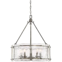 Tyrrell 5 Light 20-1/2" Wide Drum Chandelier with Glass Panel Shades