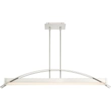 Curry 39-1/4" Wide Integrated LED Linear Chandelier with Acrylic Rectangle Shades