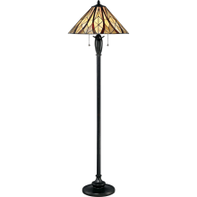 Chambers 2 Light 18" Wide Accent Floor Lamp with Glass Empire Shade