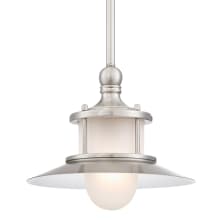 Garrard 1 Light Pendant with Clear Etched Glass