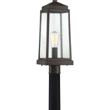 Dade Single Light 20" High Outdoor Single Head Post Light with Glass Panel Shades