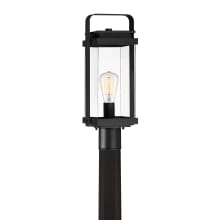 Stewart Single Light 19-1/2" Tall Outdoor Single Head Post Light with Clear Glass Shade