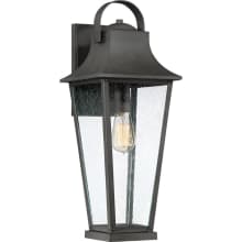 Grady Single Light 22" Tall Outdoor Wall Sconce with Glass Panel Shades