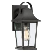 Grady Single Light 12-1/2" Tall Outdoor Wall Sconce with Glass Panel Shades