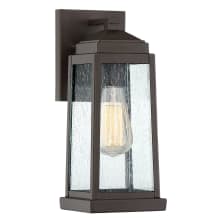 Dade Single Light 12-1/2" Tall Outdoor Wall Sconce with Glass Panel Shades