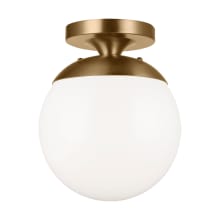 Clay Single Light 8" Wide Semi-Flush Globe Ceiling Fixture