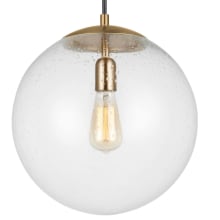 Clay Single Light 14" Wide Full Size Pendant