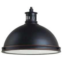 Effingham 2 Light 13" Wide LED Full Sized Pendant with Clear Textured Shade