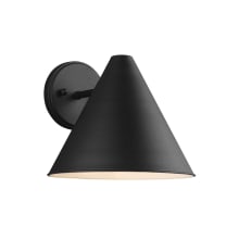Justice Single Light 9" Tall Outdoor Wall Sconce