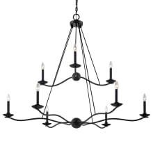 Wofford 9 Light 53-1/2" Wide Taper Candle Chandelier