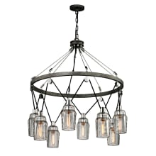Barker 8 Light 33-3/4" Wide Chandelier with Glass Shades