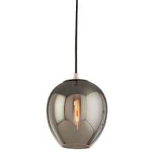 Parkcrest 12.5" Tall 1 Light Pendant with Plated Smoked Glass Shade