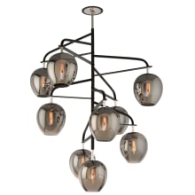 Parkcrest 54.5" Tall 9 Light Pendant with Plated Smoked Glass Shades