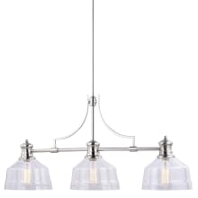 Walter 3 Light 37" Wide Chandelier with Glass Shades