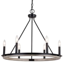 Banks 6 Light 25" Wide Candle Style Chandelier