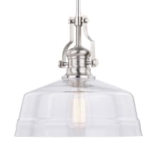 Walter 12" Wide Pendant with a Glass Shade