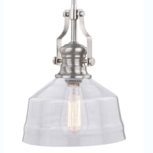 Walter 9" Wide Mini Pendant with a Glass Shade
