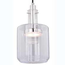 Dominic Single Light 7" Wide LED Pendant with Cylinder Shade