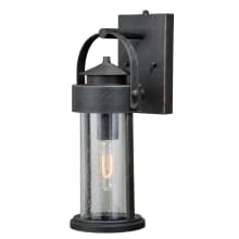 Andres Single Light 16" Tall Outdoor Wall Sconce with A Glass Shade