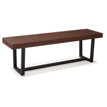 Aurora 60" Wide Metal and Wood Contemporary Bench