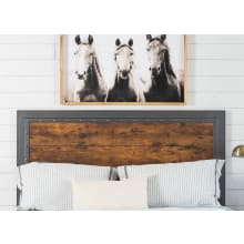 Fort Worth Queen Size Rustic Wood Panel Headboard with Nailheads