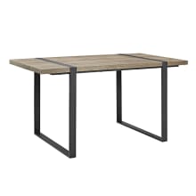Urban Blend 60" Industrial Metal and Wood Dining Table - Comedor