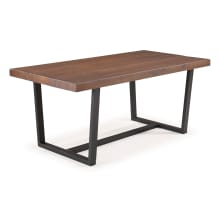 Aurora 72" Long Wood Rustic Dining Table Comedor