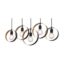 Rickett 5 Light 34" Wide LED Abstract Linear Pendant