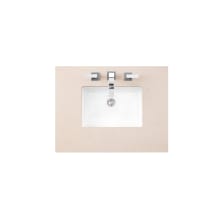 30" Quartz Vanity Top with 1 Undermount Porcelain Sink and 3 Faucet Holes